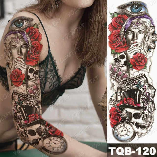 Womens Large Tattoo Eye Lion Waterproof Temporary Sticker Realistic Big Luxury Tattoo Modern Design