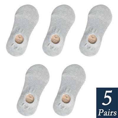 Women's Cute Cotton Invisible No Show Non-Slip Summer Candy Solid Color Silicone Short Socks Fashion Thin Ankle Boat Socks