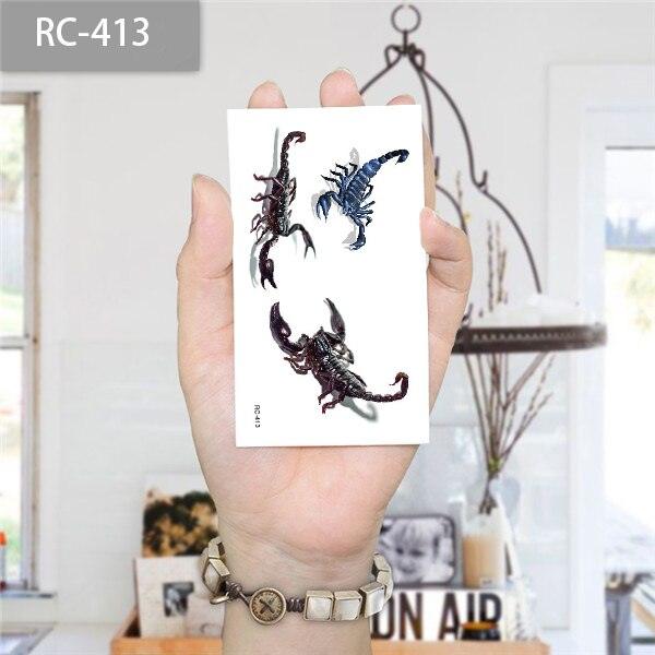 Luxury Men Women 3D Tattoo Waterproof Spider Sticker Realistic Design For Party Halloween