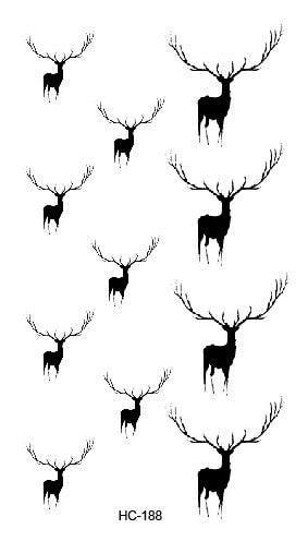 Luxury Head Deer Waterproof Temporary Stickers Tattoo Modern Colorful Tatoo For Women Men