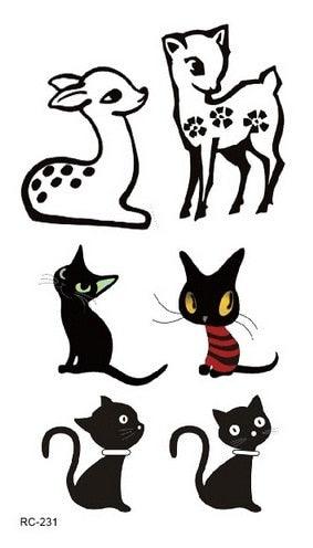 Luxury Head Deer Waterproof Temporary Stickers Tattoo Modern Colorful Tatoo For Women Men
