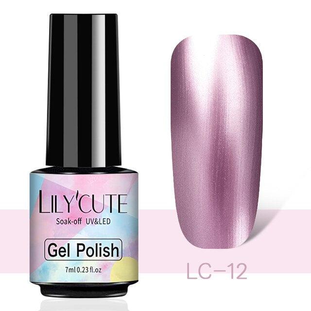 Luxury Metallic Womens Nail Polish Silver Rose Permanent UV Gel Nail Varnish Elegant Luxury Metal Effect More Collor For Girls