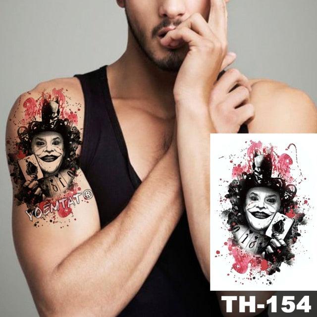 Gladiator Temporary Tattoo Sticker Flower Waterproof Big Modern Womens Mens Body Tattoo Luxury Design