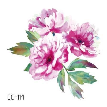 Temporary 3D Rose Flower Tattoos Sticker Body Art Tattoo Sticker Waterproof Luxury Tattoo Rose Lotus Flower Fashion Sticker For Womens