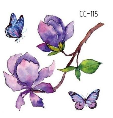 Temporary 3D Rose Flower Tattoos Sticker Body Art Tattoo Sticker Waterproof Luxury Tattoo Rose Lotus Flower Fashion Sticker For Womens