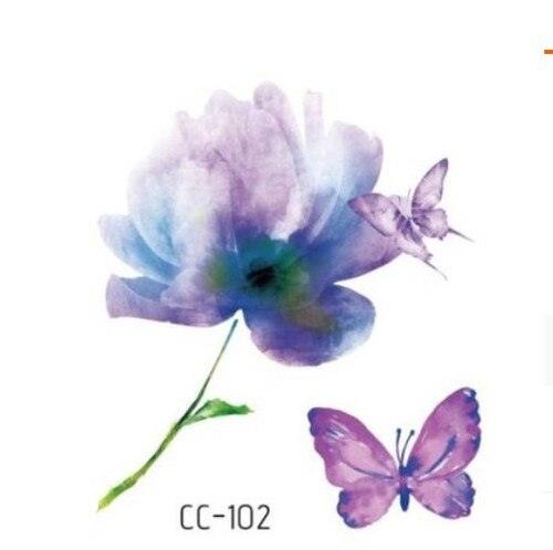 Temporary 3D Rose Flower Tattoos Sticker Body Art Tattoo Sticker Waterproof Luxury Tattoo Rose Lotus Flower Fashion Sticker For Womens