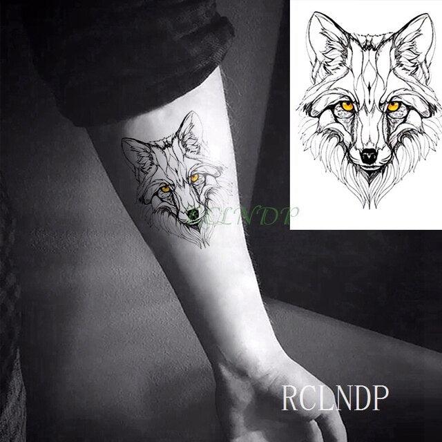 Elegant Black Waterproof Temporary Tattoo Stickers Moon Hill Modern Body Art Stickers Hand Foot High Quality For Womens