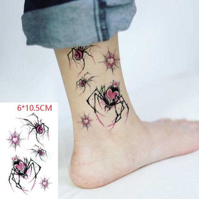 Elegant Black Waterproof Temporary Tattoo Stickers Moon Hill Modern Body Art Stickers Hand Foot High Quality For Womens