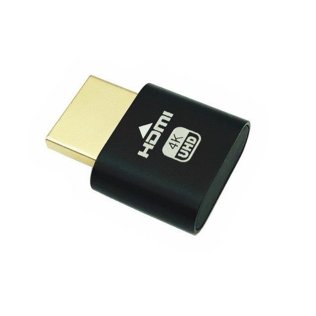 HDMI Virtual Display 4K HDMI Plug Display Cheat Virtual Plug HDMI High Resolution Virtual Monitor Display Emulator New Generation Headless Display Adapter Supports Up To 4K