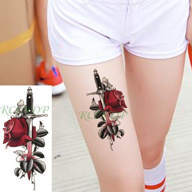 Elegant Waterproof Temporary Butterfly Sticker Tattoo Fake  Halloween Party Tattoo For Woman Girls
