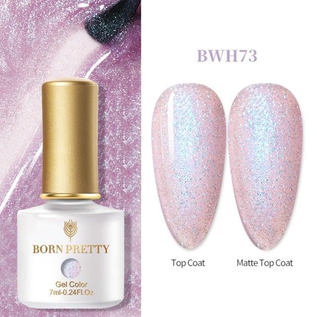 2021 New Womens Colorful Nail Gel Polish Modern Glitter Pink Purple UV Diamond Stylish Design Nail Colors Gel