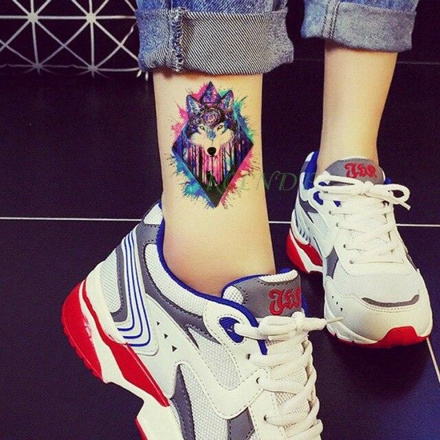 Waterproof Animal Temporary Tattoo Sticker Wolf Modern Tatoo Foot Neck Luxury Tattoos For Men Women