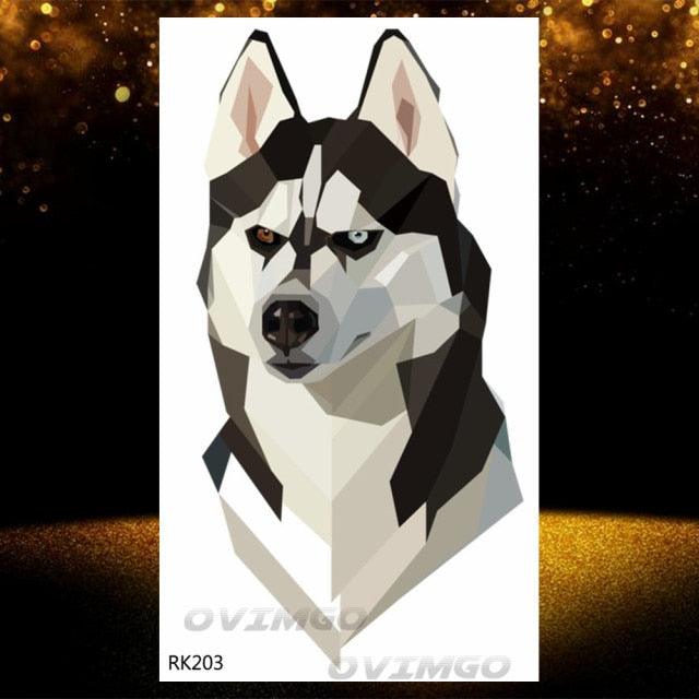 New Black Wolf Forest Sticker Tattoos Temporary Tree Fierce Animal Body Tattoo Luxury Design Custom Tatoos For Mens