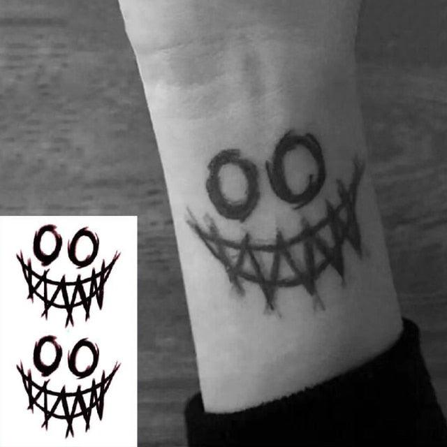 Elegant Small Waterproof Temporary Tattoo Sticker Makeup Flame Finger Black Square Rose Flower High Quality Design For Womens