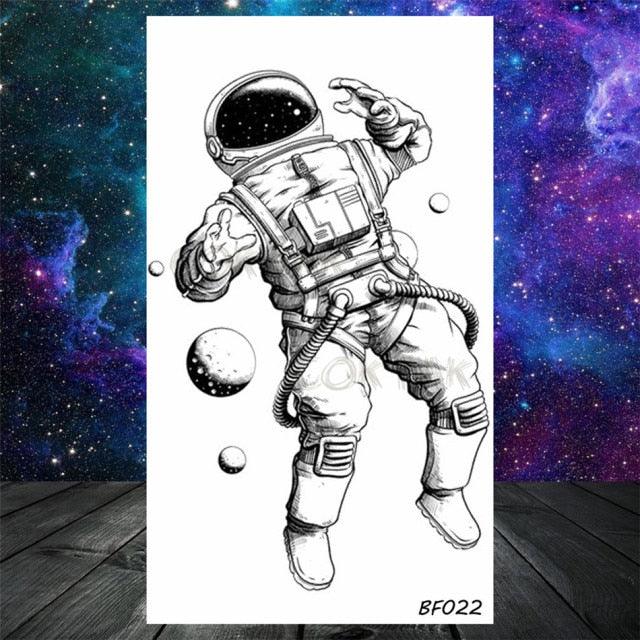 Realistic Small Planets Temporary Tattoos Arm Waterpoof Black Sticker Space Planets For Girls And Boys