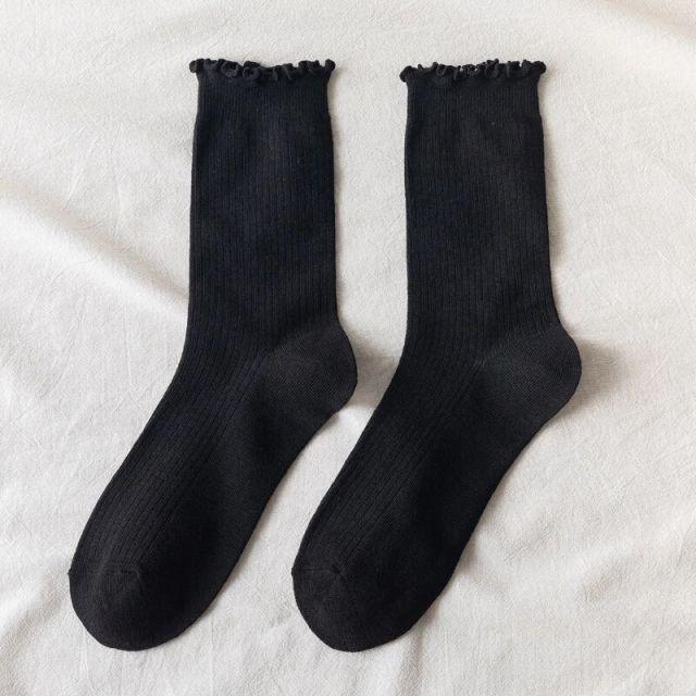 Fashion Lace Ruffled Soft Cotton Female Sock Spring And Summer Cute Socks Sweet Princess Girls Comfortable Breathable Cute Socks For Women