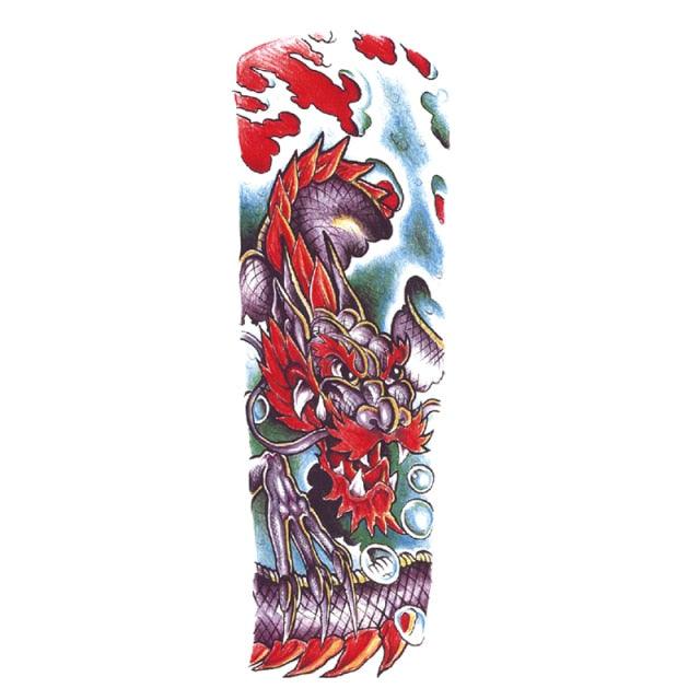 Big Realistic Tiger Tattoo Waterproof Temporary Dragon Flower Sticker Full Arm Large Size Sleeve Big Luxury Design For Mens