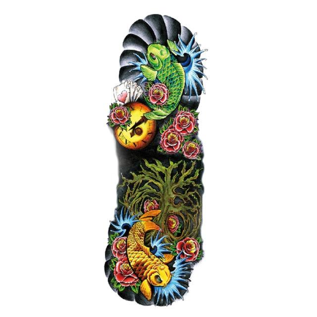 Large Colorful Tattoos For Men Waterproof Dragon Sticker Temporary Luxury Big 3D Tattoo Modern Design