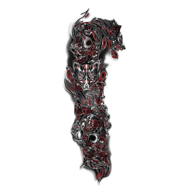 Large Colorful Tattoos For Men Waterproof Dragon Sticker Temporary Luxury Big 3D Tattoo Modern Design