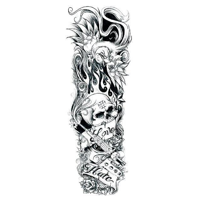 Large Colorful Tattoos For Men Waterproof Dragon Sticker Temporary Luxury Big 3D Tattoo Modern Design