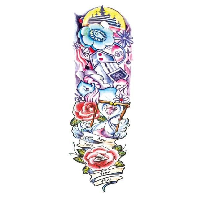 Large Colorful Tattoos For Men Waterproof Dragon Sticker Temporary Luxury Big 3D Tattoo Modern Design