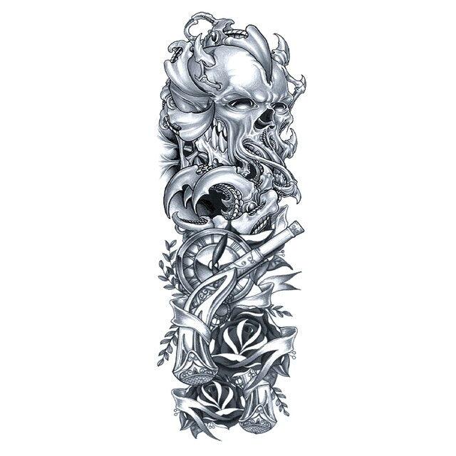 Large Colorful Tattoos For Men Waterproof Dragon Sticker Temporary Luxury Big 3D Tattoo Modern Design