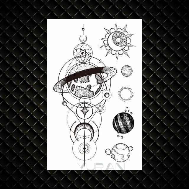 Fashion Small Sexy Black Temporary Waterproof Tattoo Cute Star Heart Tattoos Sticker Body Finger Tattoo For Kids Womens