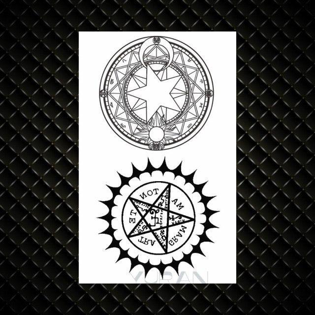Fashion Small Sexy Black Temporary Waterproof Tattoo Cute Star Heart Tattoos Sticker Body Finger Tattoo For Kids Womens
