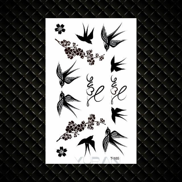 Fashion Small Sexy Black Temporary Waterproof Tattoo Cute Star Heart Tattoos Sticker Body Finger Tattoo For Kids Womens