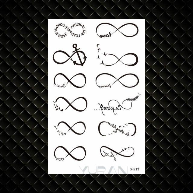 Fashion Small Sexy Black Temporary Waterproof Tattoo Cute Star Heart Tattoos Sticker Body Finger Tattoo For Kids Womens