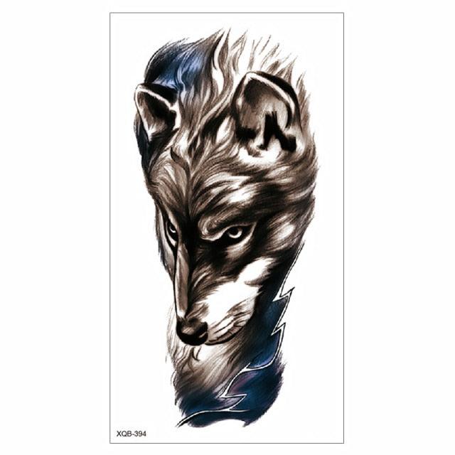 Big Tiger Lion Waterproof Temporary Sticker Tattoo Arm Legs Fake Tattoo Stickers For Adults Realistic Luxury Design For Mens Womens
