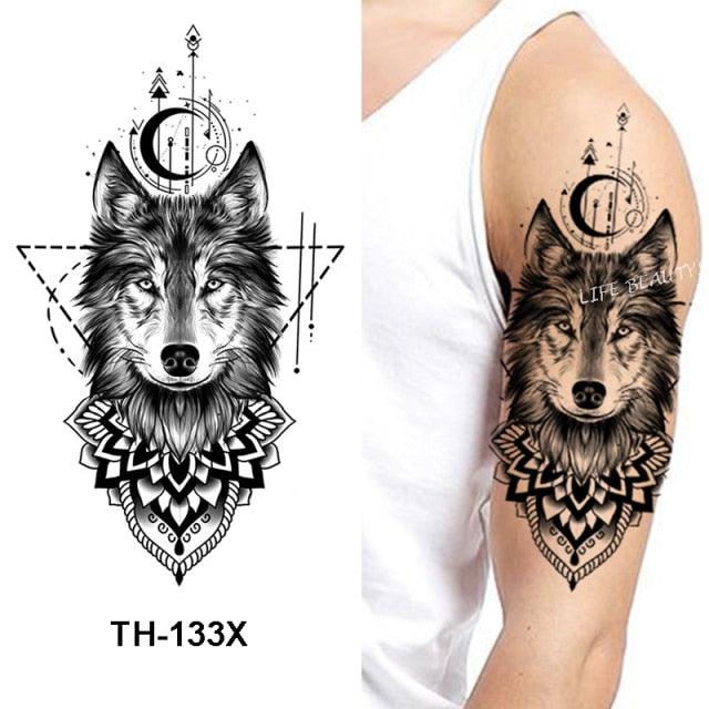 Fashion Temporary Sticker Tiger Tattoo Waterproof Removable Realistic Body Tatoo For Mens
