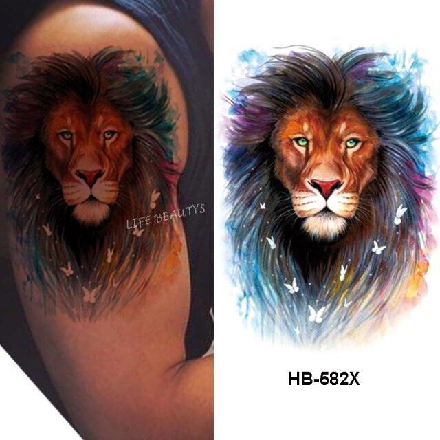 Fashion Temporary Sticker Tiger Tattoo Waterproof Removable Realistic Body Tatoo For Mens