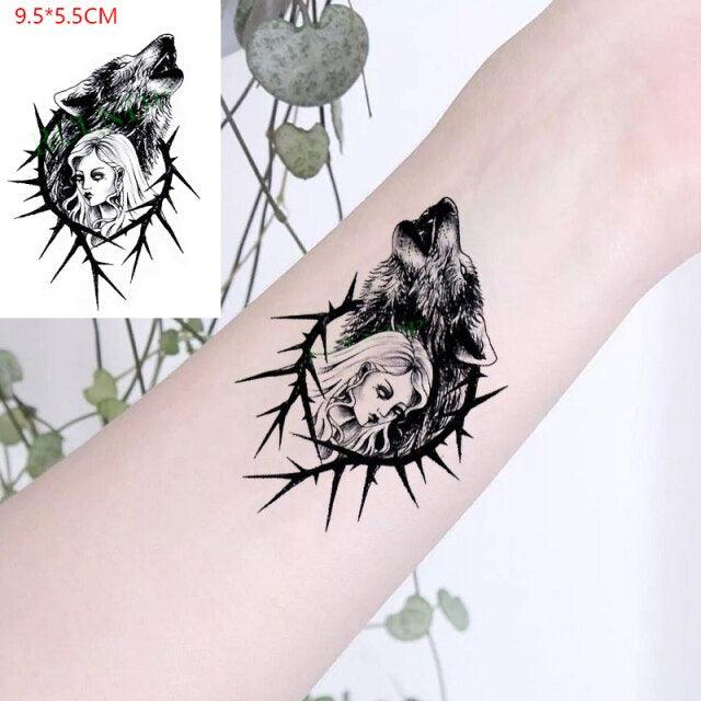 Lion King Temporary Tattoo Waterproof Black And Colorful Small Big Luxury Tattoo For Mens Womens