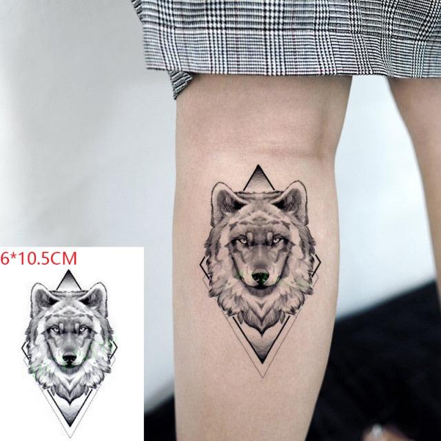 Lion King Temporary Tattoo Waterproof Black And Colorful Small Big Luxury Tattoo For Mens Womens