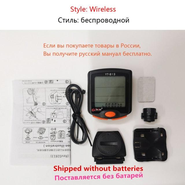 Bike Speed Meter Digital Bike Computer Multifunction Waterproof Sports Sensors Bicycle Computer Speedometer Waterproof 4 Line Display Odometer Cycling Multi Function Design