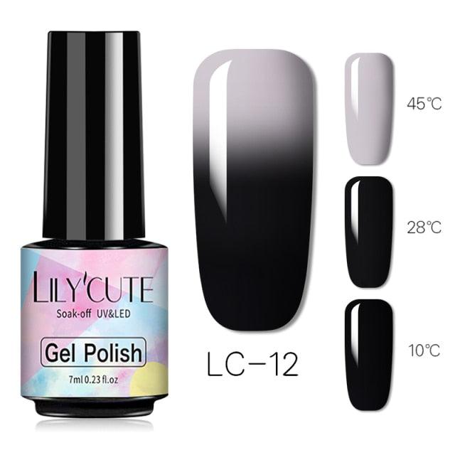 New 2022Fashion  Womens 3-layers Color Changing Gel Nail Polish Long Lasting UV Chameleon Popular Colorful Design For Womens and Girls