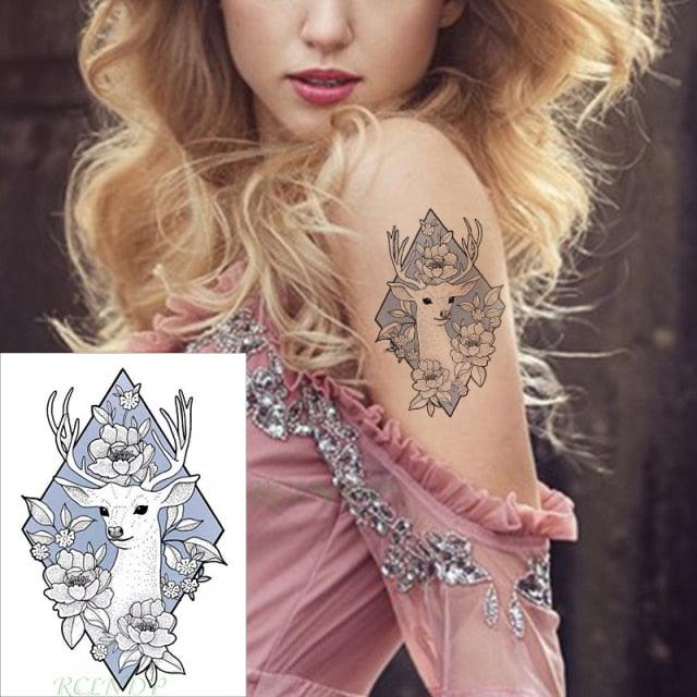 Luxury Different Waterproof Temporary Tattoo Sticker Snake Flower Fake Tattoo Body Art Adult Fashion Stickers For Womens Mens