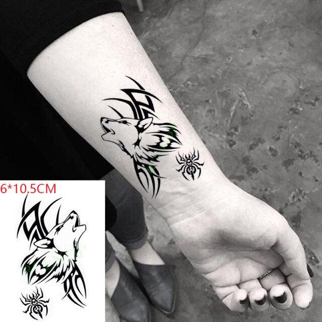 Black Waterproof Temporary Bird Tattoo Sticker Arm Leg Wrist Modern Small Tattoo For Womens And Kids