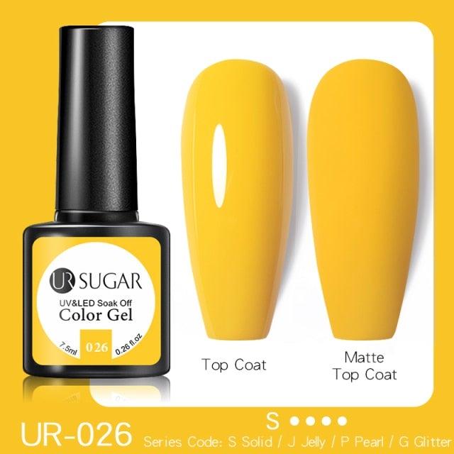 Fluorescent Gel Nail Polish Yellow Green High Quality Colors UV Strong Matte Effect Luxury Design For Girls and Women