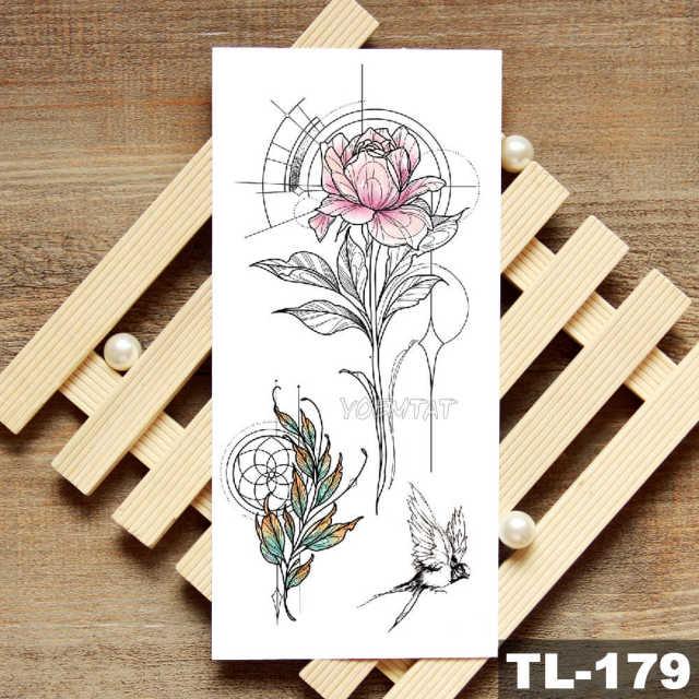 Womans Rose Flower Waterproof Temporary Tattoo Sticker For Arm Body Gorgeous Girls Tattoos