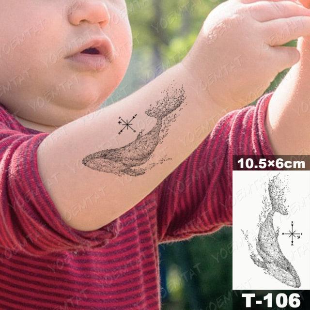 New Waterproof Temporary Tattoo Sticker Deer Animal Flash Tatoo Black Line Body Art Small Decorative Design For Womens Boys