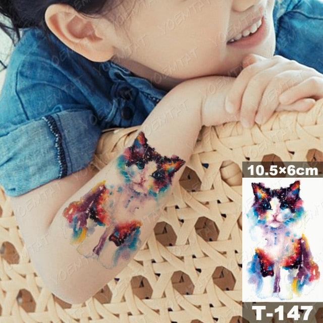 New Waterproof Temporary Tattoo Sticker Deer Animal Flash Tatoo Black Line Body Art Small Decorative Design For Womens Boys