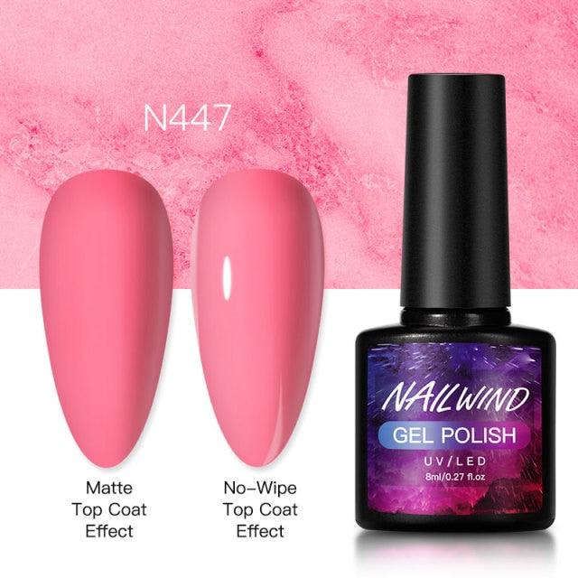 New Womens Fashion Gel Nail Polish UV LED Semi Permanent Matt Glossy Effect Luxury Manicure Design