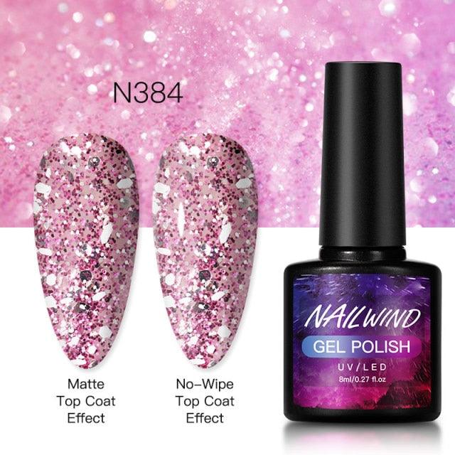 New Womens Fashion Gel Nail Polish UV LED Semi Permanent Matt Glossy Effect Luxury Manicure Design
