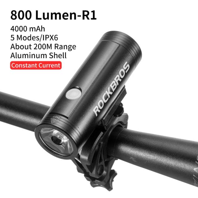 Bike Light Front Lamp USB Rechargeable LED 4800mAh Bicycle Light Waterproof Bicycle Light Set USB  Rechargeable Super Bright Bike Headlight For Night Riding Bracket 1000LM