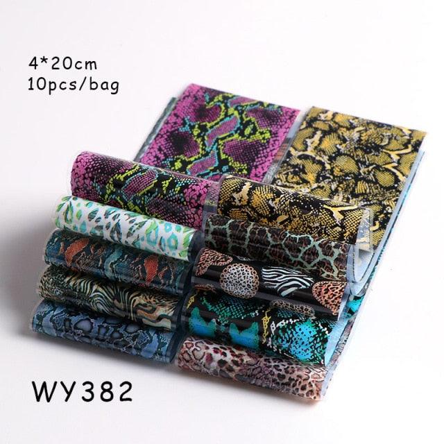 Holographic Nail Foil Transfer Set Sticker Decal Nail Art Foils Designer Marble Nail Decoration Sliders Wraps Manicure  Women Kids Girls Manicure Decoration Nail Art Supplies 3D Self-Adhesive Nail Decals Designer Nail Stickers for Acrylic Nails