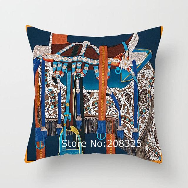 New Horse Cushion Cover Short Plus Luxury Horse Cotton Linen Decorative Pillowcase Cushion Decorative Pillows  Covers for Home Sofa Couch Car Bedrooms 45x45cm