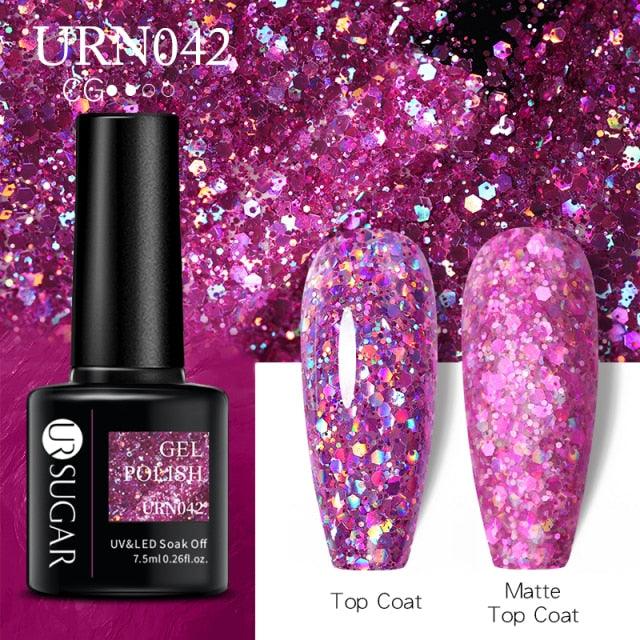 New 2022 Pink Blue Gel Nail Polish UV Color Changing Elegant Luxury Glossy Nail Design For Womens
