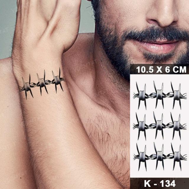 New Waterproof Temporary Tattoo Sticker Deer Animal Flash Tatoo Black Line Body Art Small Decorative Design For Womens Boys